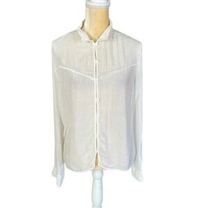 Rag & Bone Blouse Top Size Large Peasant Boho
